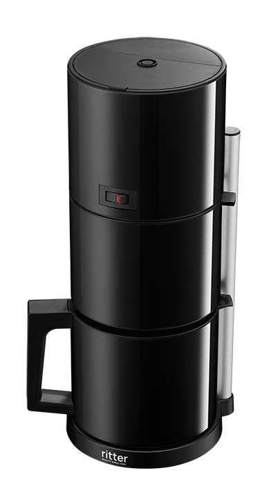 Coffee machine in black Coffee machine in black