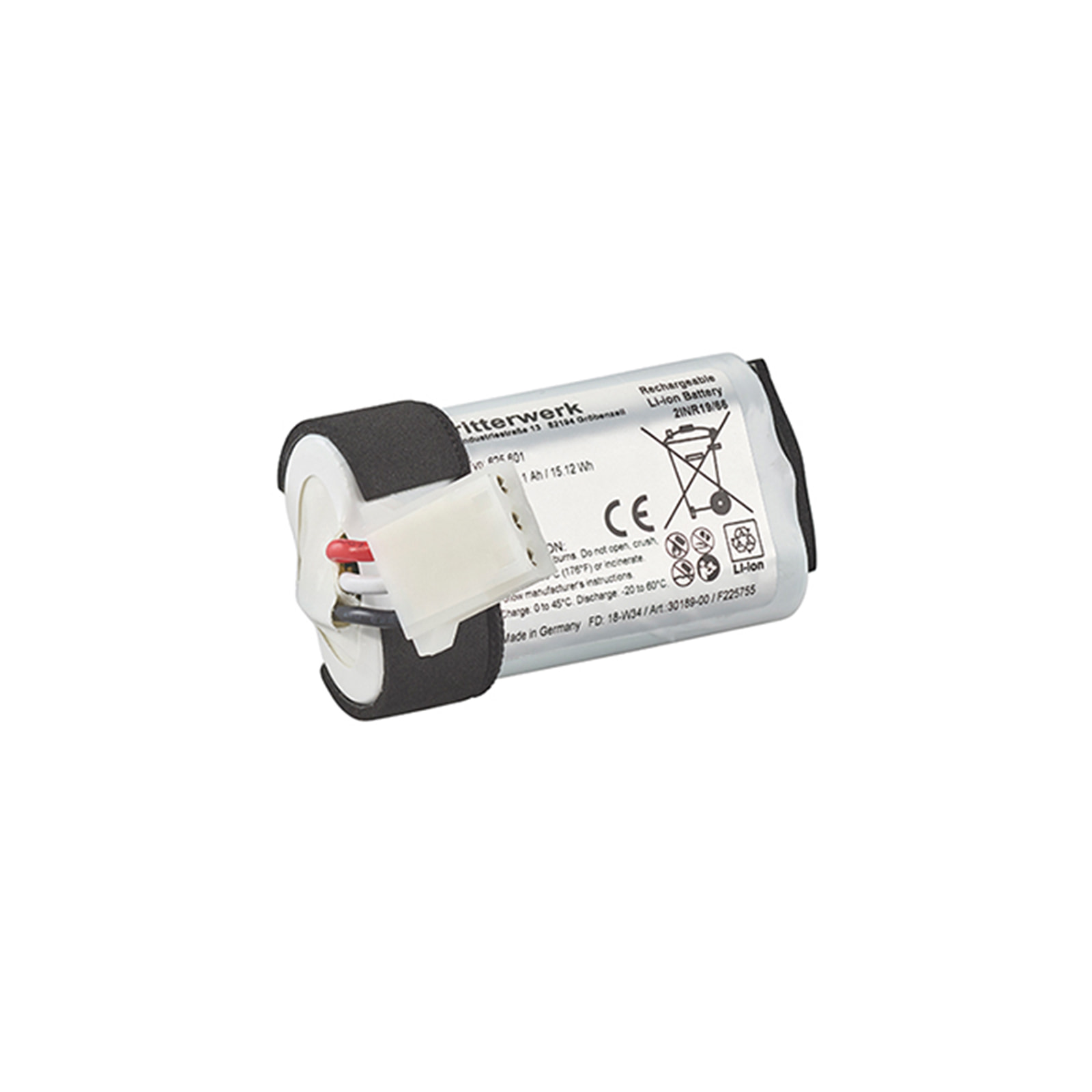 A picture of the hand blender battery.