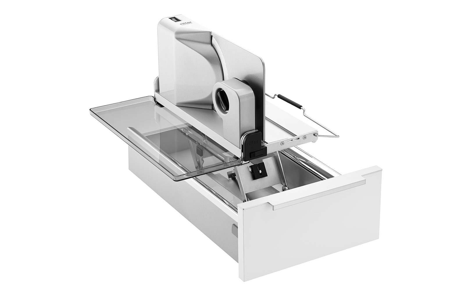 A picture of a built-in food slicer.