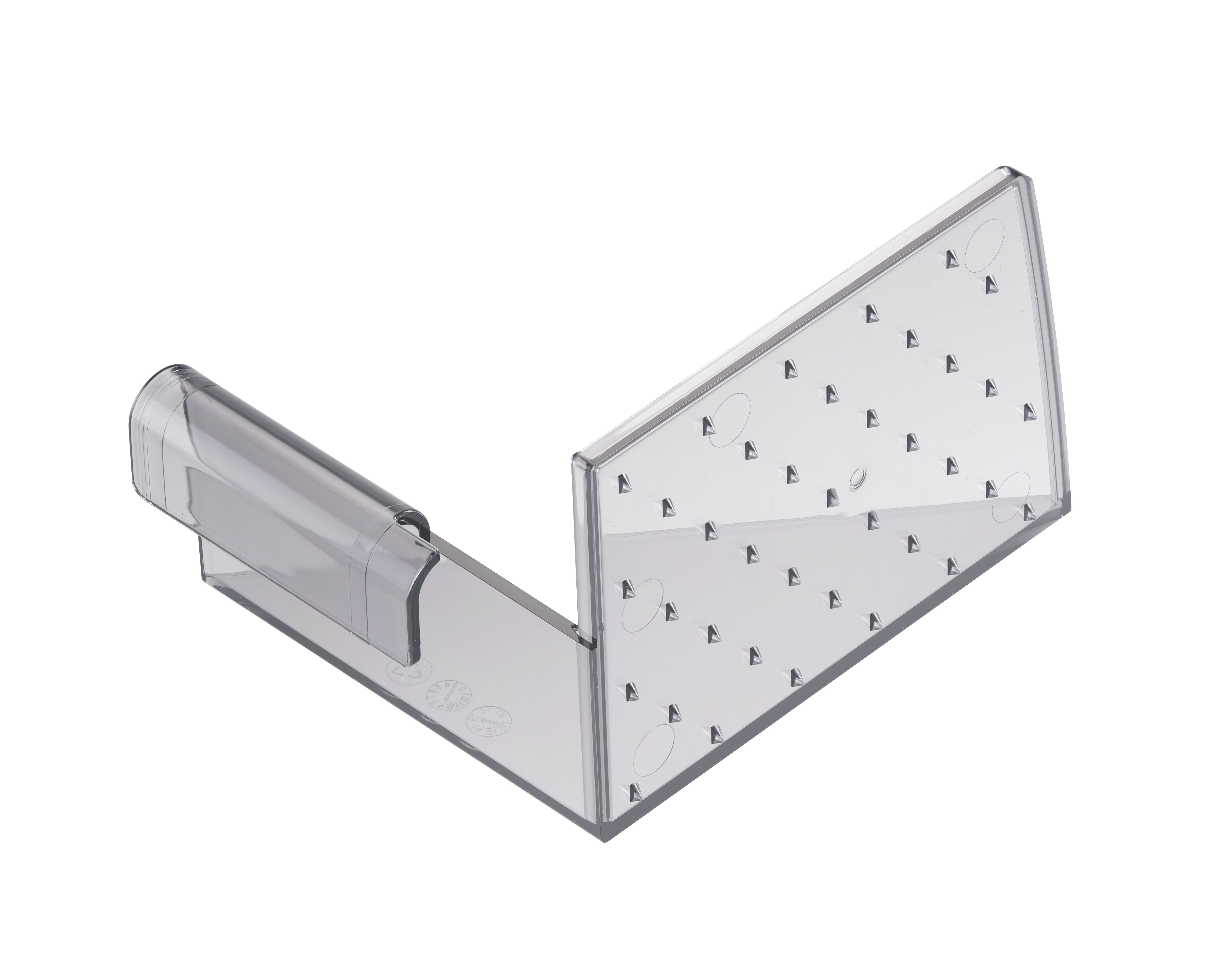 Restehalter aus Kunststoff für Allesschneider mit Schneidgut-links-Zuführung Restehalter aus Kunststoff für Allesschneider mit Schneidgut-links-Zuführung