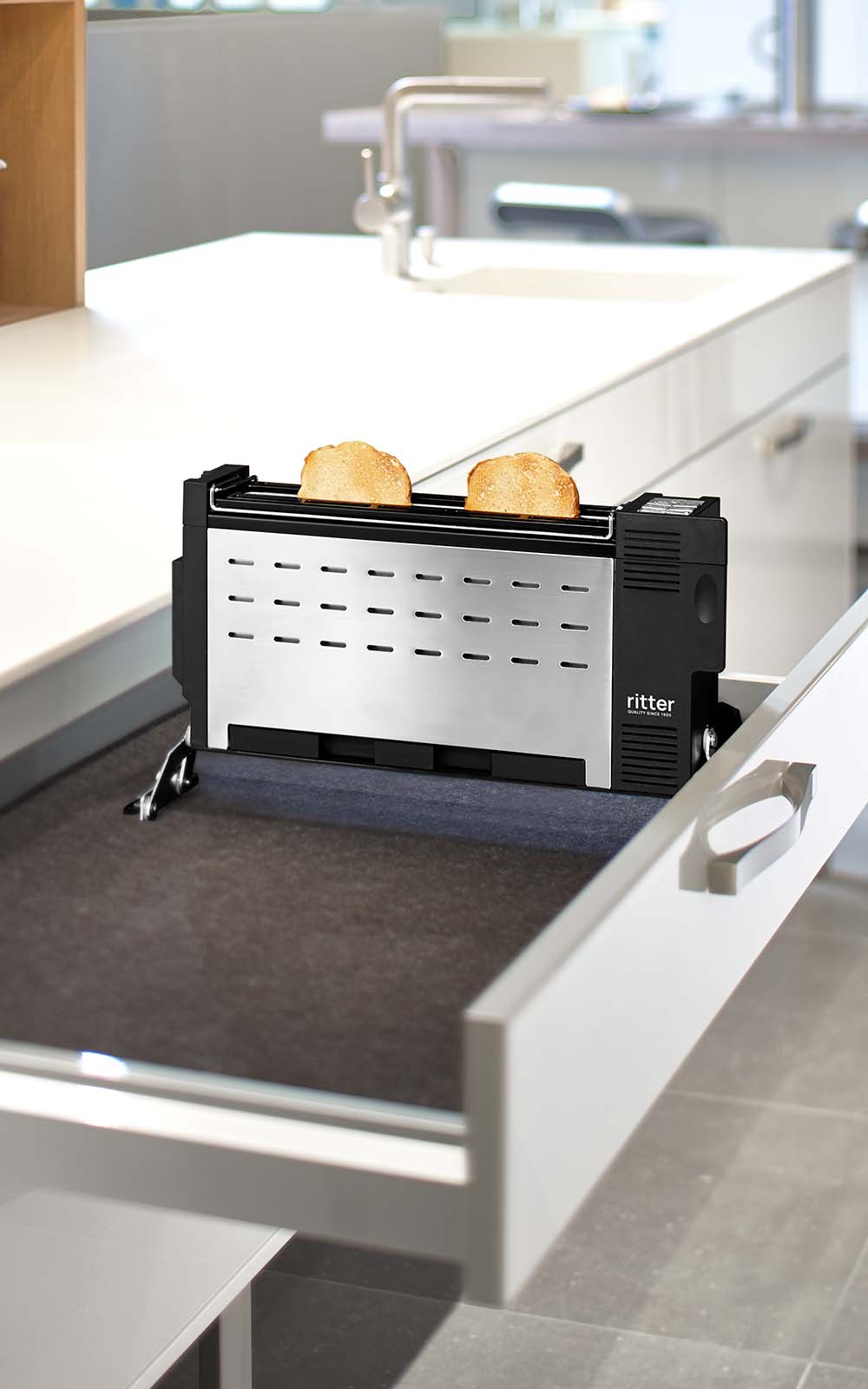 Built-in toaster in a modern kitchen Built-in toaster in a modern kitchen