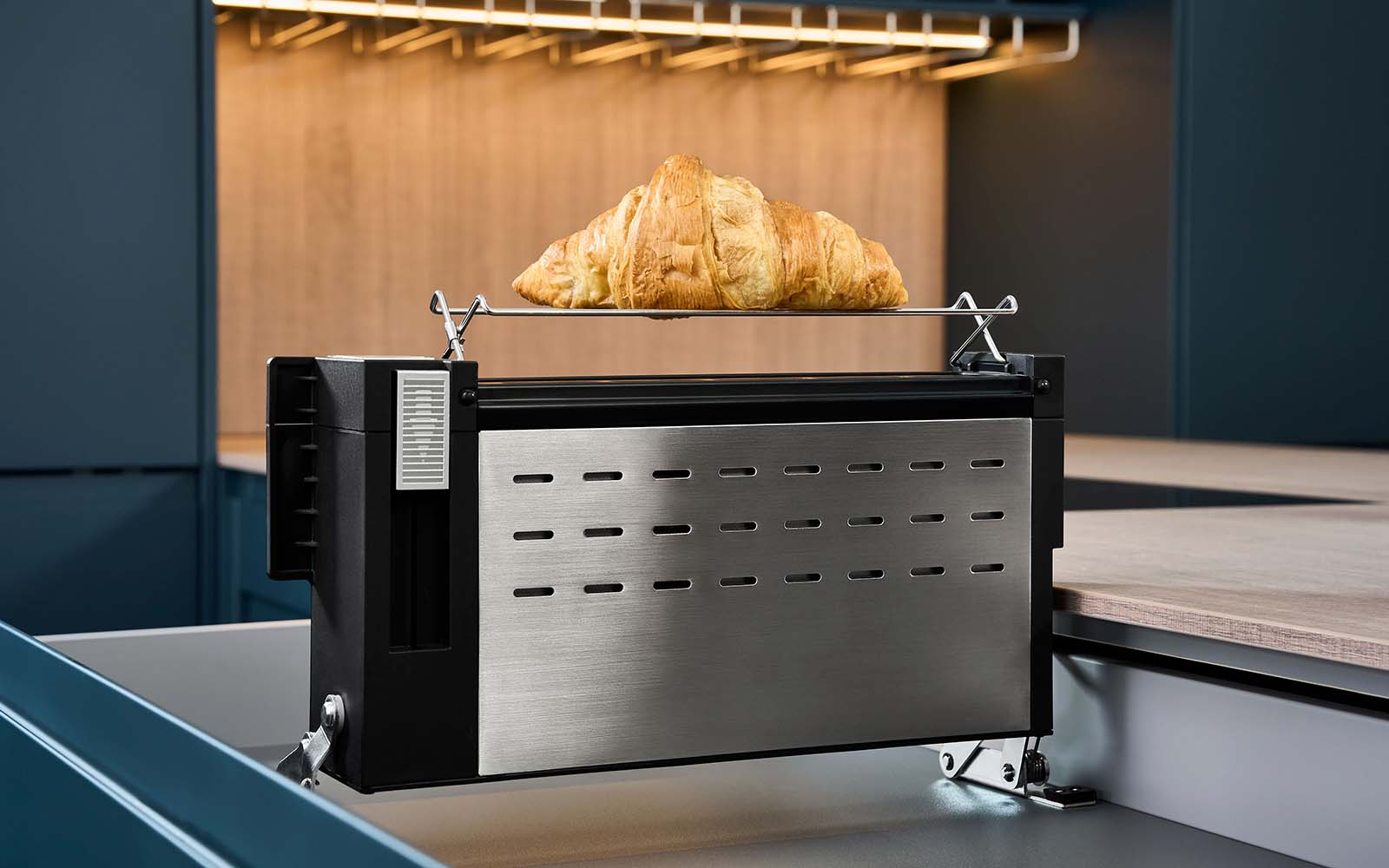 Built-in toaster in modern kitchen