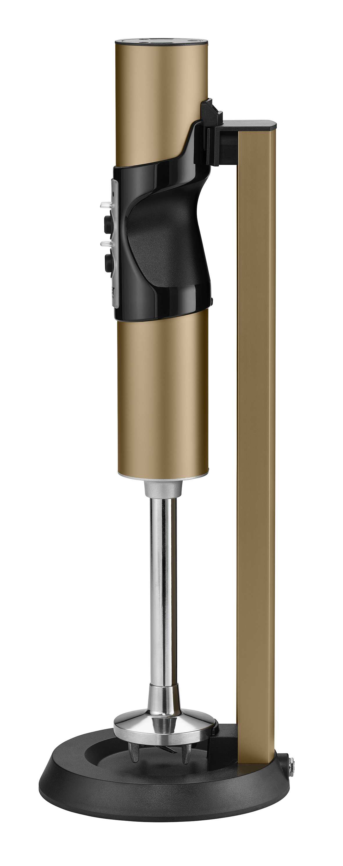 Electric hand blender in dark brown