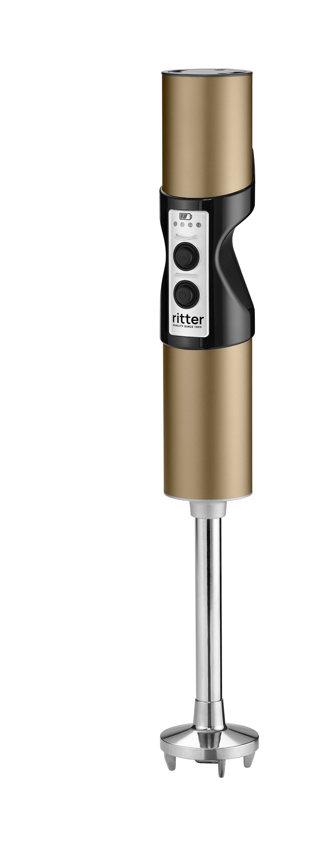 Electric hand blender in dark brown