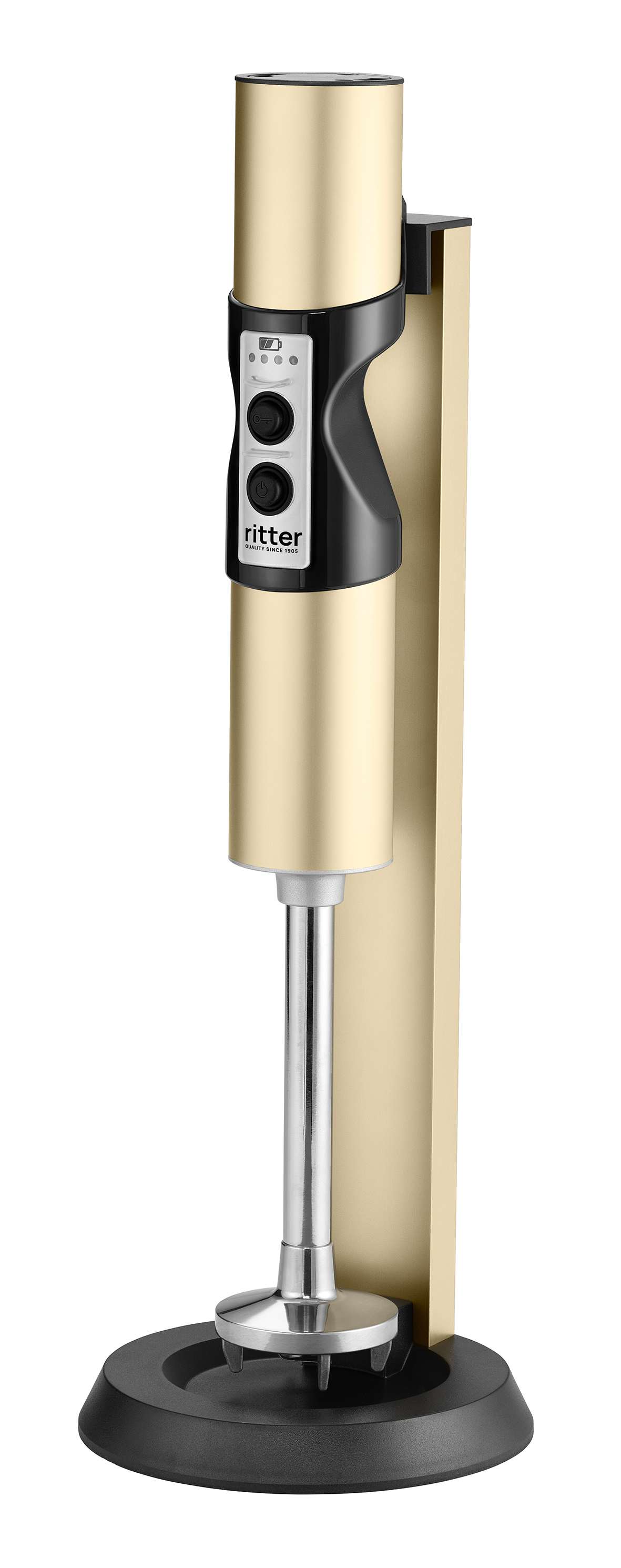 Elektrischer Stabmixer, seitliche Ansicht