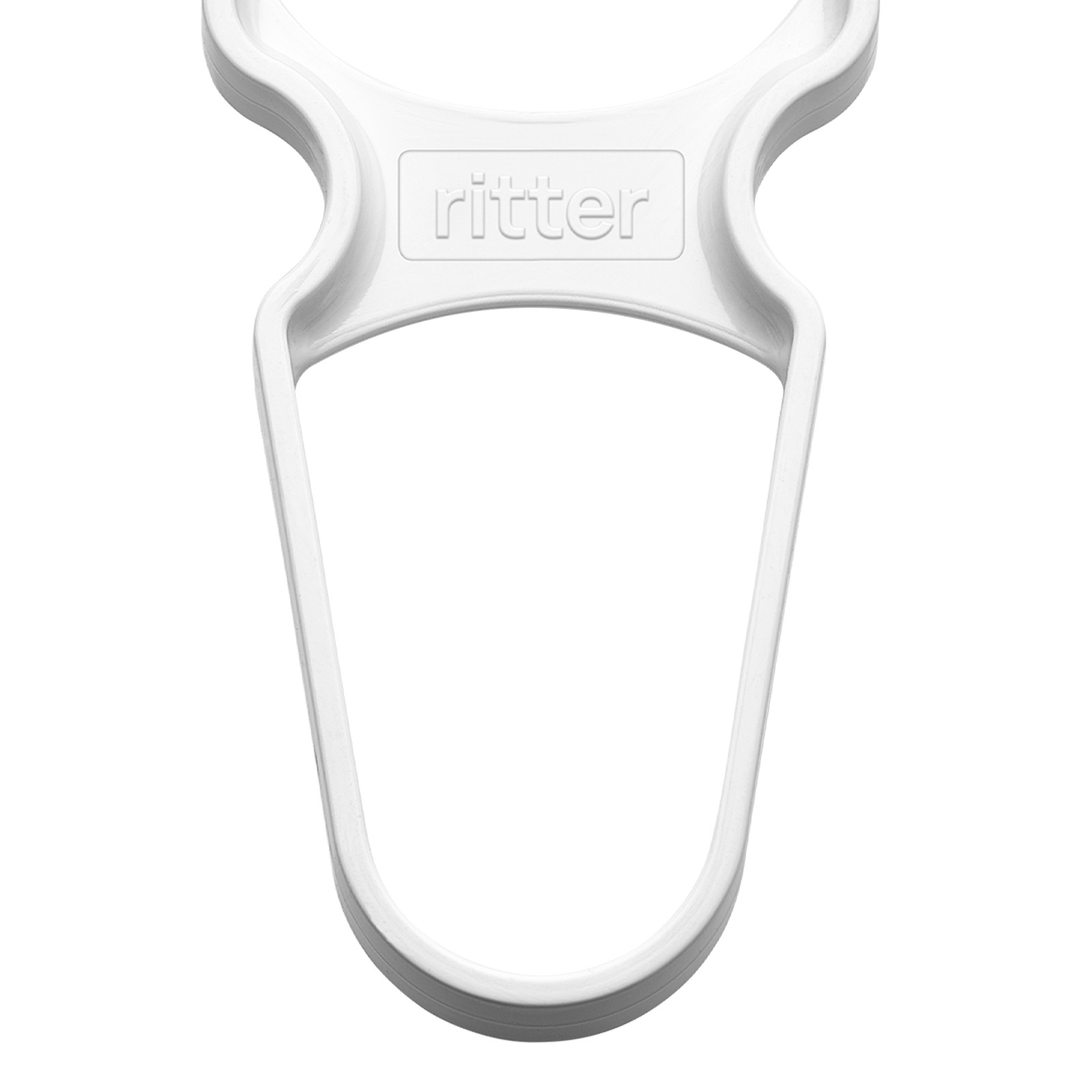 A picture of the plastic handle of the peeler.