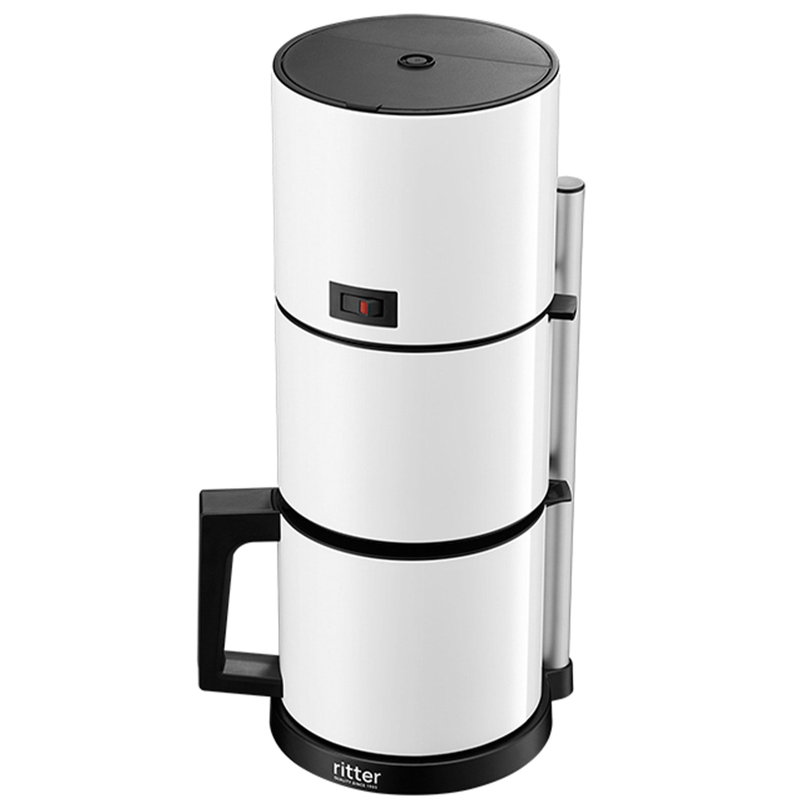 A picture of the white coffee machine.