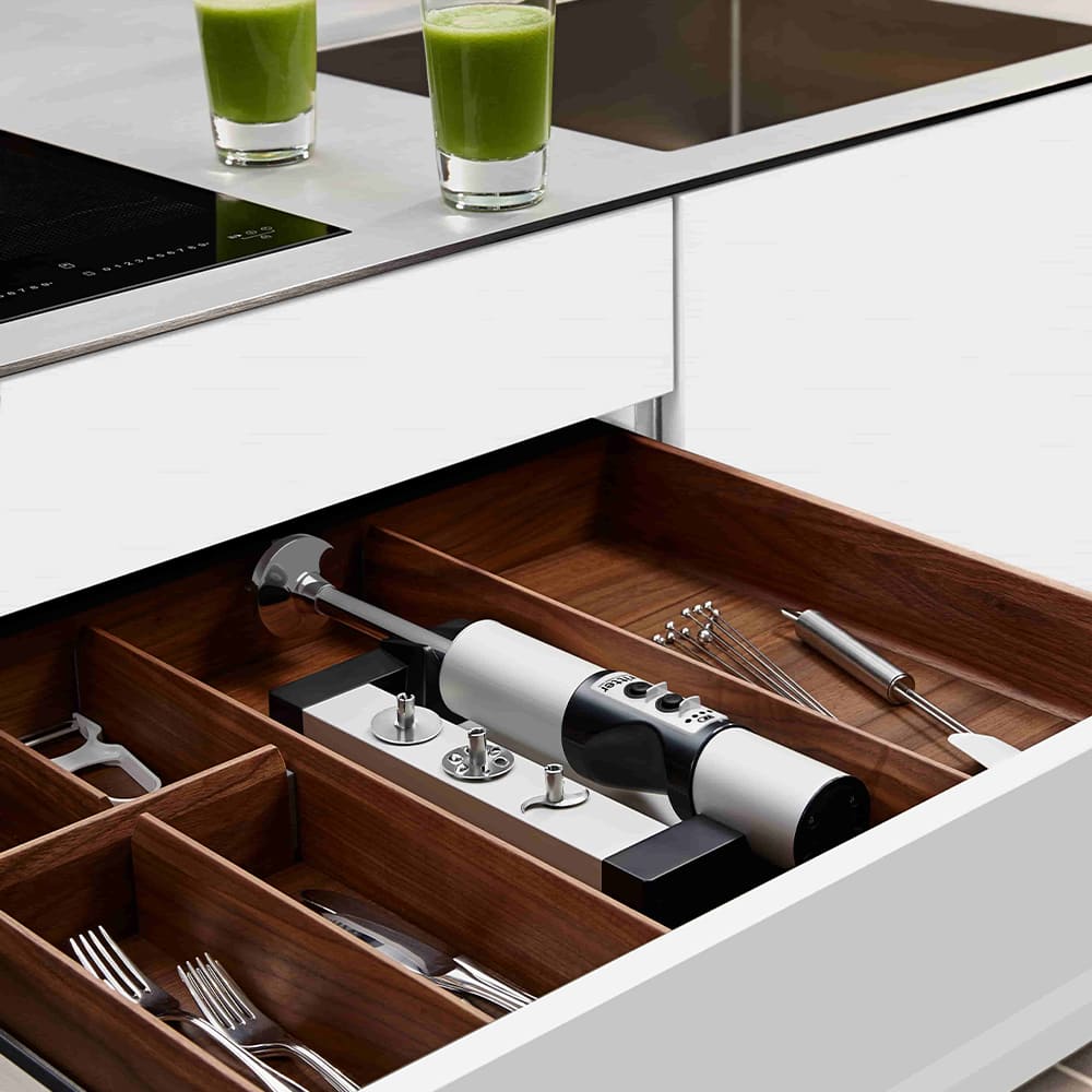 Electric built-in handblender in modern kitchen Electric built-in handblender in modern kitchen