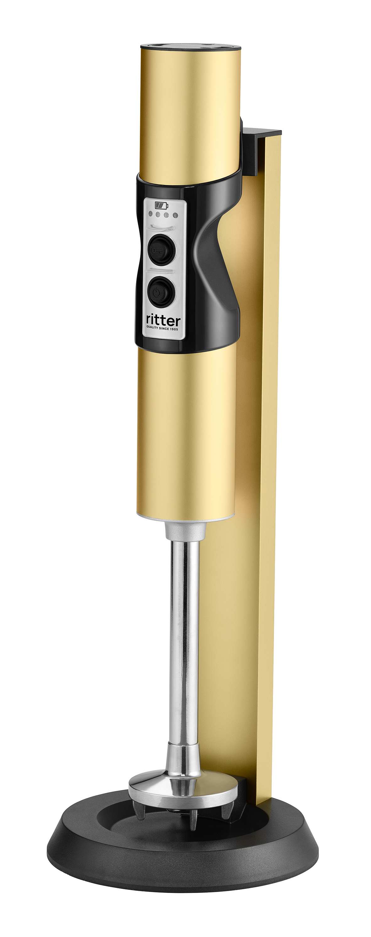 Elektrischer Stabmixer, seitliche Ansicht