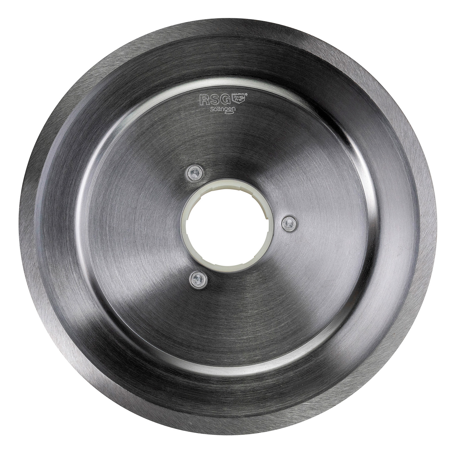 Das glatte Messer des Feinschneiders mit weißem Hintergrund.