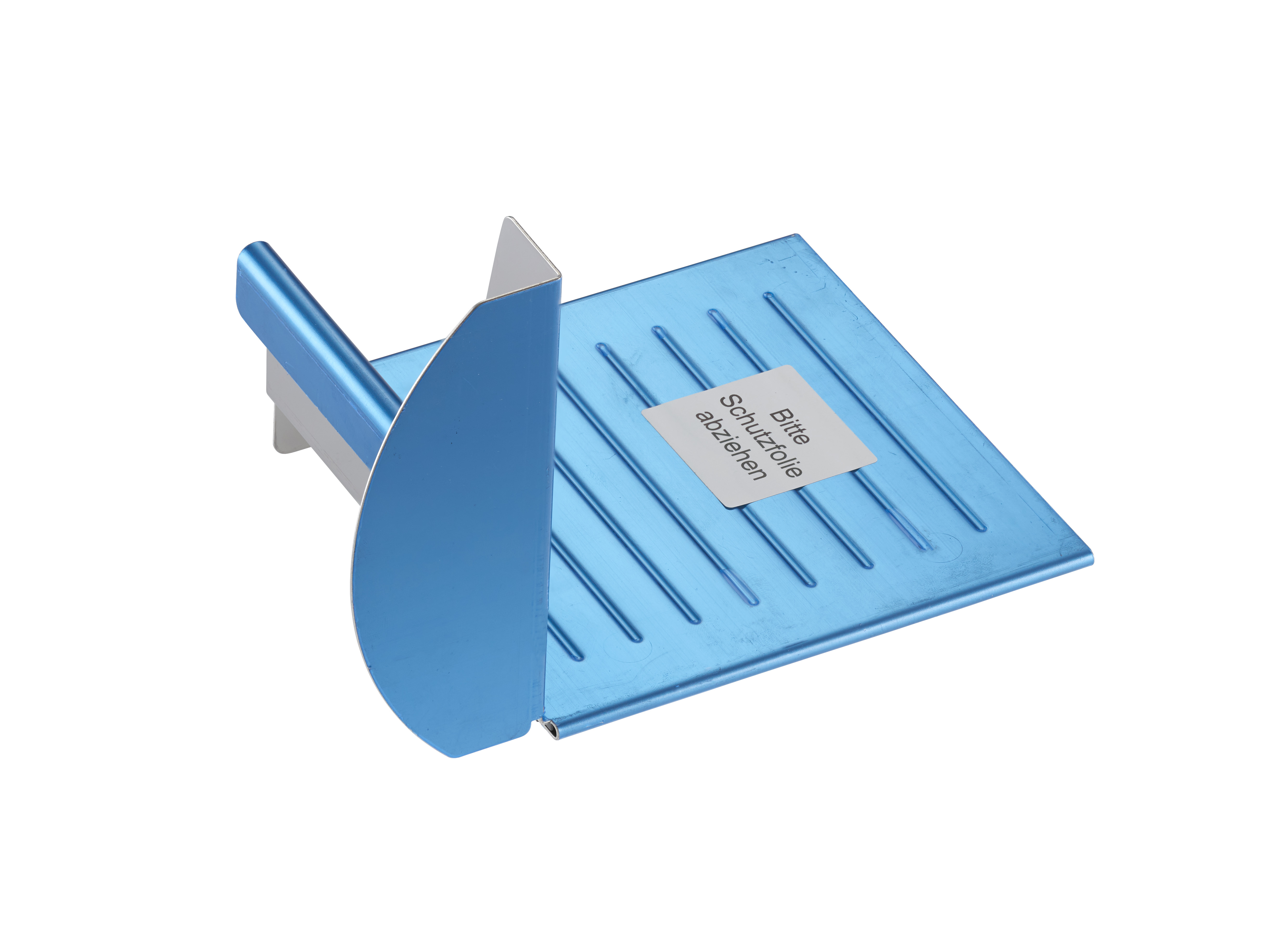 Zubehör Grauer Schneidgutschlitten aus rostfreiem Edelstahl mit Schutzfolie