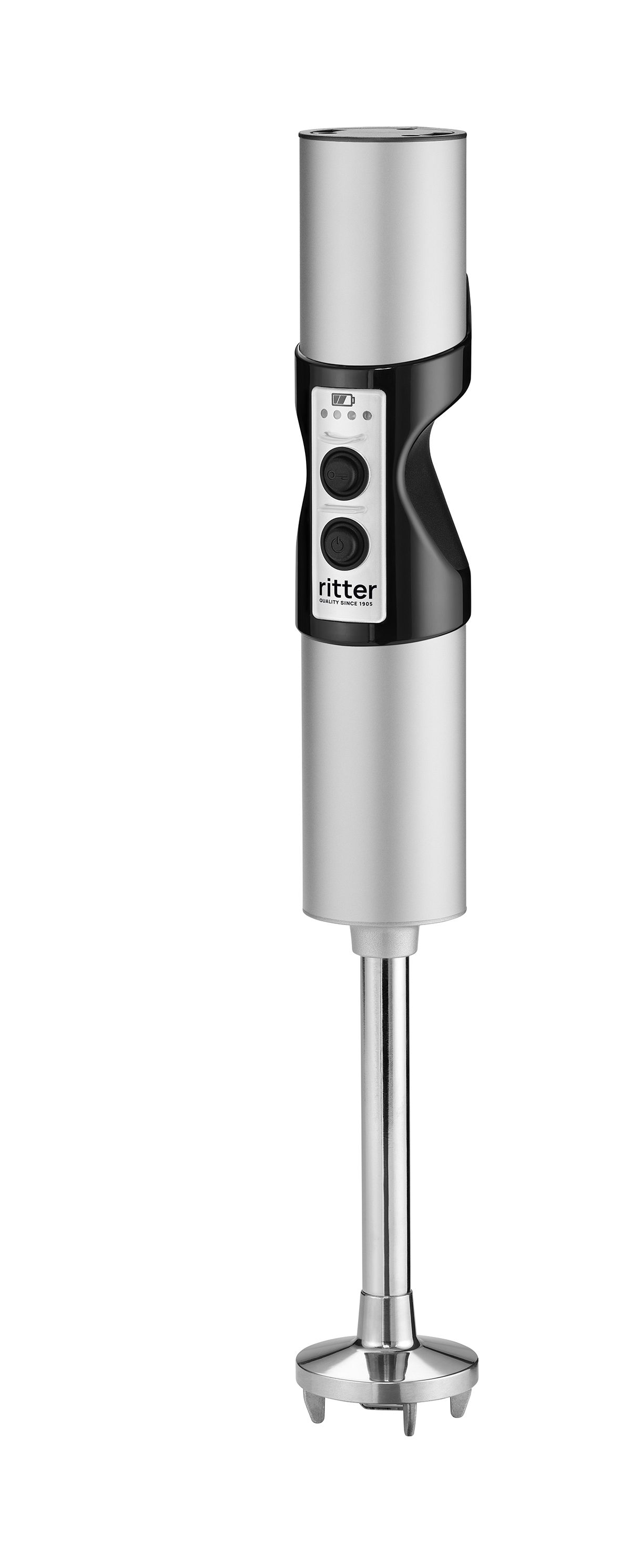 Electric hand blender in silver