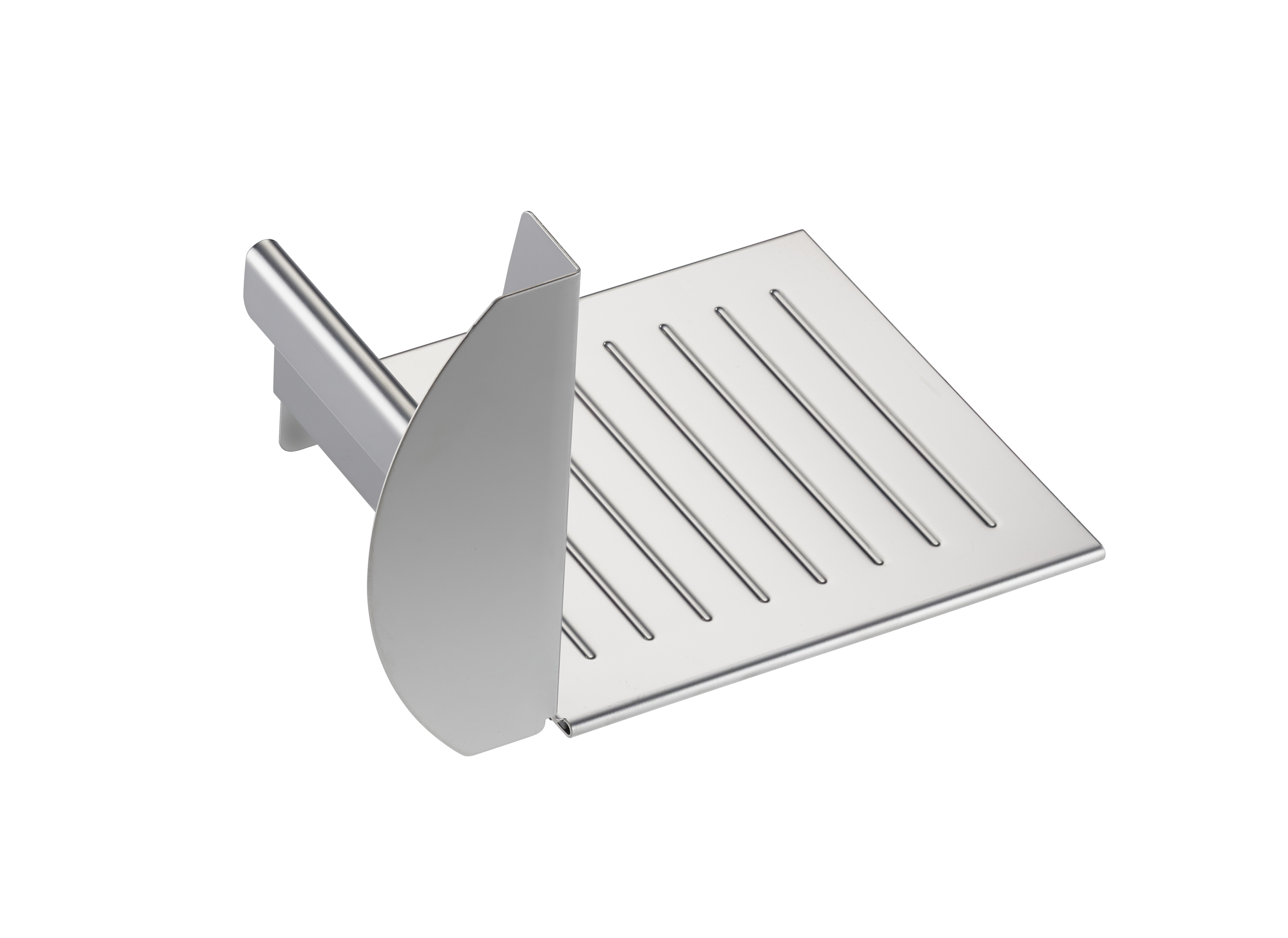 Grauer Schneidgutschlitten aus rostfreiem Edelstahl Grauer Schneidgutschlitten aus rostfreiem Edelstahl