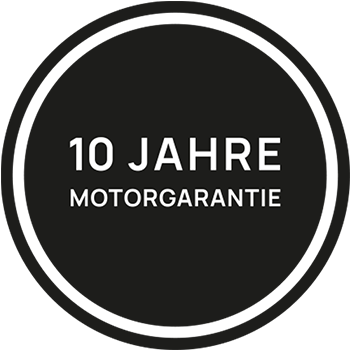 Ein Bild des 10 Jahre Motorgarantie Logos. Ein Bild des 10 Jahre Motorgarantie Logos.